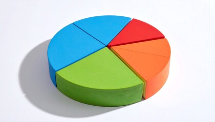 Fototapeta premium A colorful pie chart model with four sections