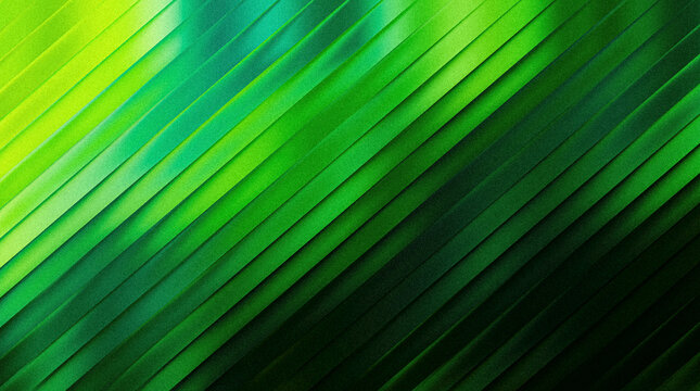 Abstract green and black diagonal striped texture with glowing light effect and modern  gradient backgraound