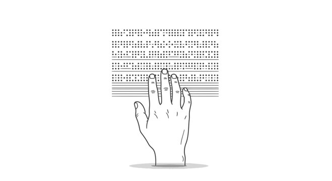 hand holding binary code