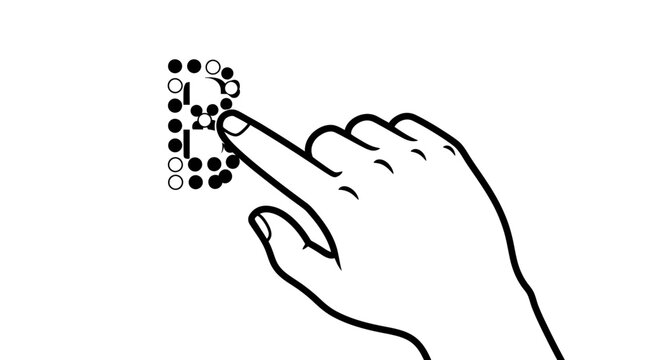hand interacting with digital interface