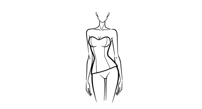 a woman wearing a strapless bra and panties
