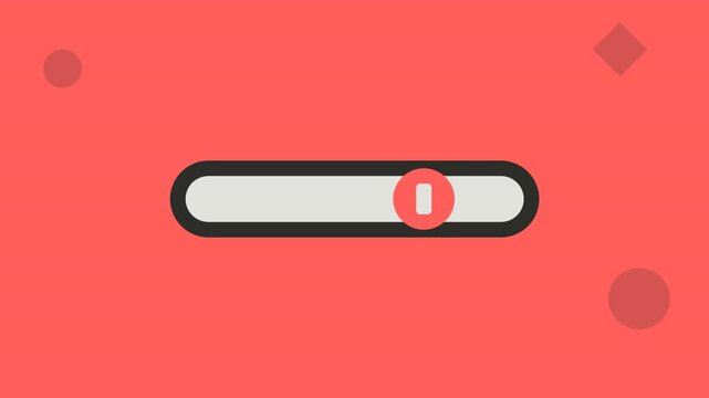 Animated UI Toggle Switch on Minimalist Red Background