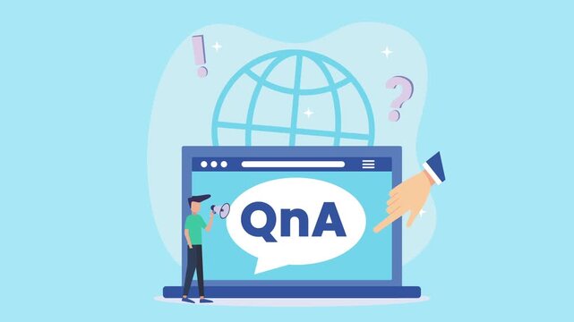 Q&A Support Concept Animation