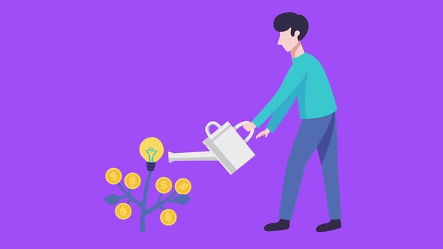 Investment Growth Money Tree Finance Animation
