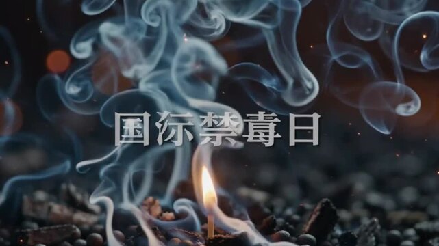 World No Tobacco Day Awareness with Cigarette Smoke and Burning Ash