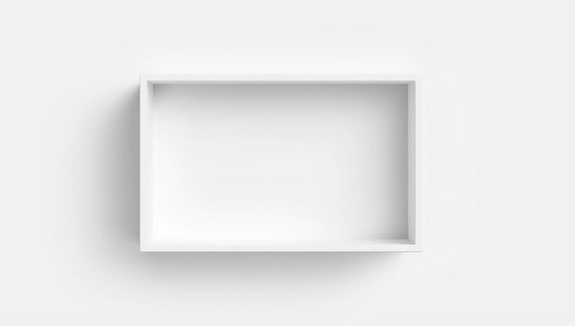 Paper white box with window mock-up template
