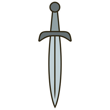 silver sword vector illustration