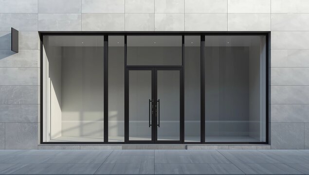 Shopfront with large windows 