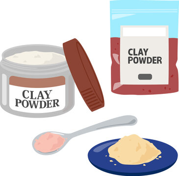 様々な色のクレイパウダー