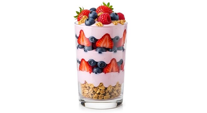 Fruit layered dessert in a glass
Mixed berry parfait with cream
Fresh fruit yogurt dessert cup
Healthy layered berry dessert
Strawberry and blueberry parfait glass
Colorful fruit dessert with cream
De