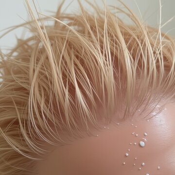 Thin hair that is prone to frizz requiring careful moisturizing