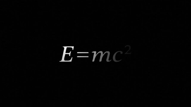 Futuristic Mathematical Formula Animation Appearing on Dark Background