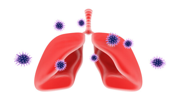 Human lungs and viral infections, pneumonia, and cancer gene mutations