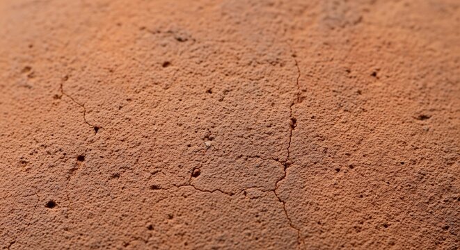 Cracked terra cotta texture surface shows signs of age.