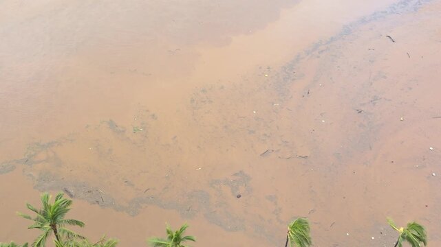 March 2026 Kona storm. Ala Wai Canal Floods after heavy rain. Waikiki, City of Honolulu, Ohau, Hawaii winter. Koʻolau Range (shield volcano). Kona storm. 