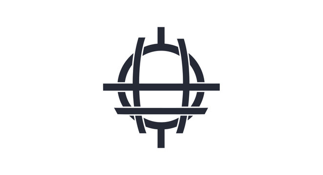 Black Globe Logo Design.