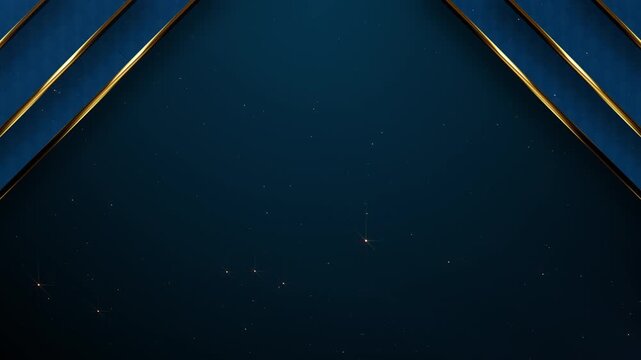 Elegant Golden Dust and Blue Silk Background for Grand Particles Opening Loop