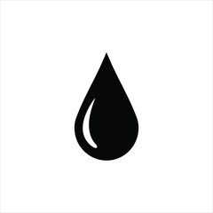 Fototapeta premium Water Drop Icon Representing Fluidity and Purity in a Vector Format Isolated on white background