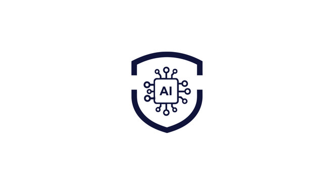 Artificial Intelligence Chip Inside a Shield for Data Protection.