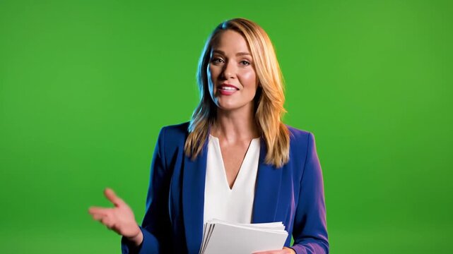 News Anchor Woman with Professional Presenter Lighting