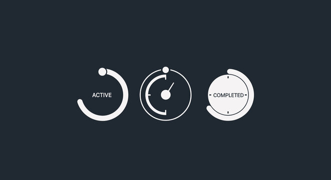 Countdown timer icons for time management and productivity