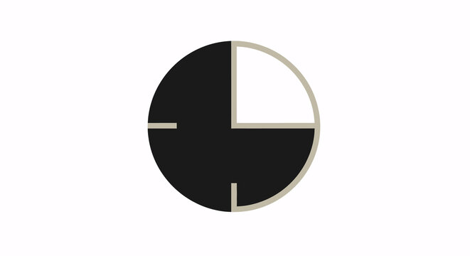 Minimalist graphic timer icon illustrating three-quarters completion, symbolizing effective time management, countdowns, deadlines, and project progress.