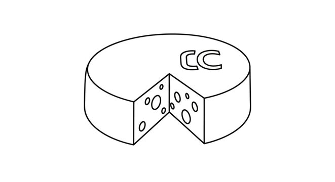 CC Creative Commons Cheese Slice.