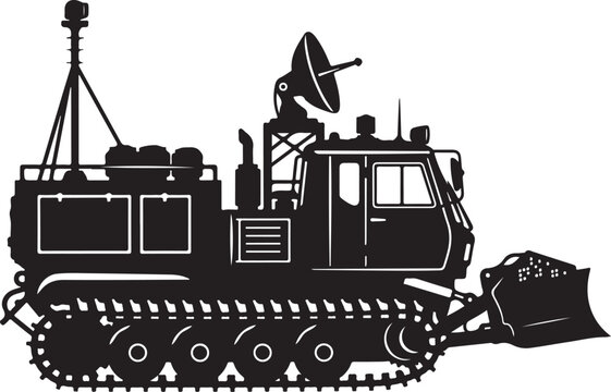 Heavy duty snowcat vehicle, tracked snow vehicle, winter exploration machine, heavy equipment