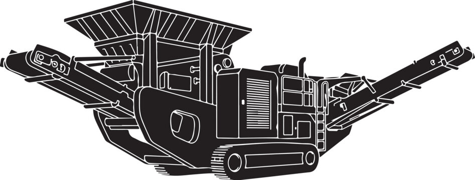 Industrial crusher machine, heavy equipment, mining crusher, construction machinery