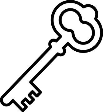 Large Metal Antique Skeleton Key.