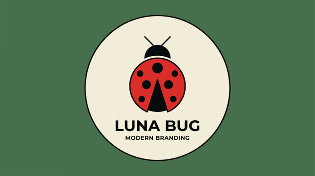 Luna Bug Modern Branding Logo.