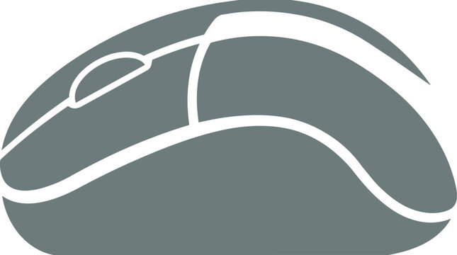 Gray computer mouse icon.