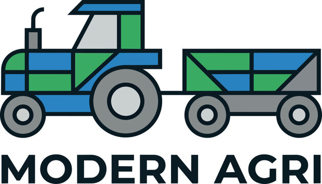 Tractor with trailer vehicle.