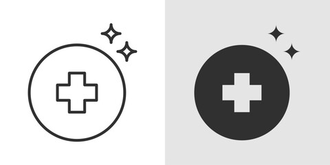 Obraz premium Cure Icon representing healing, recovery, and medical treatment that eliminates disease or restores health and well-being.