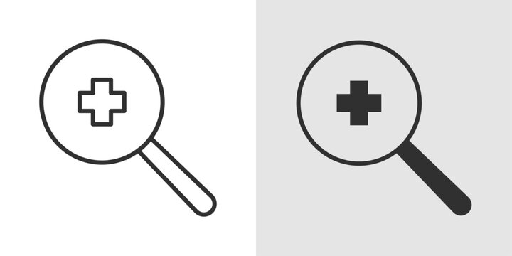 Health Research Icon representing scientific studies, data analysis, and investigations aimed at improving healthcare, understanding diseases, and advancing medical knowledge.