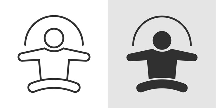 Mind Body Balance Icon representing harmony between mental and physical health, emphasizing wellness practices like meditation, exercise, and holistic living for overall well being.