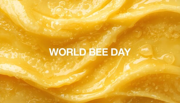 A close-up of honey on World Bee Day, highlighting the importance of bees in nature