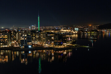 Fototapeta premium Oslo in der Nacht
