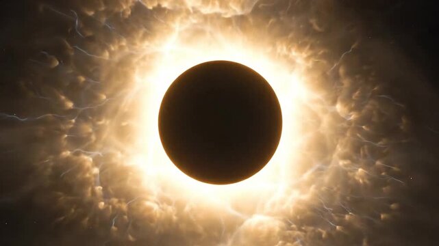 A stunning visual representation of a solar eclipse, showcasing the corona's radiant glow against a dark background.