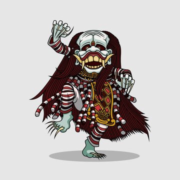 A creative reimagining of Rangda, the iconic mythological ghost figure from Bali, Indonesia. This artwork is inspired by traditional Balinese folklore, reinterpreted with a modern visual approach whil