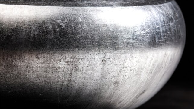 electroplated. Rough metal component half covered in mirror-smooth silver electroplated coating. safety posters, maintenance manuals, designed for industrial assembly lines and welding operations.