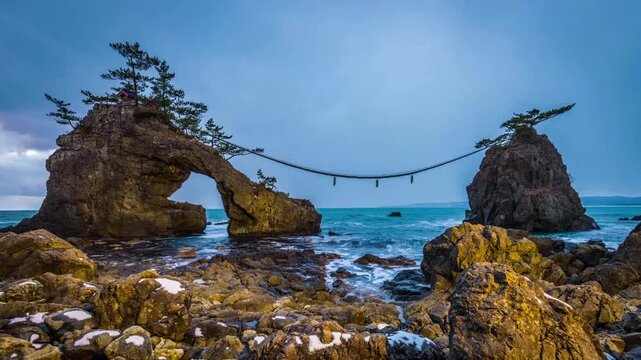 Hatago Iwa rock on the Noto Peninsula in Japan 5111