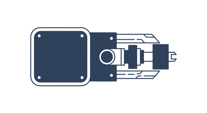 Detailed Top View of a Mechanical Robotic Arm Component.