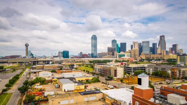 Dallas, Texas, USA skyline from above 5027
