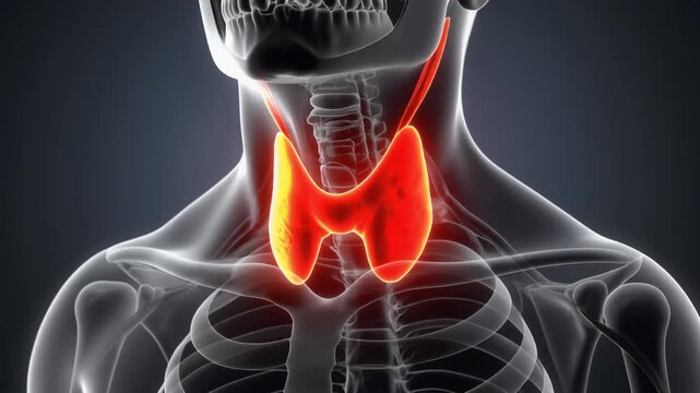 Thyroid gland anatomy illustration