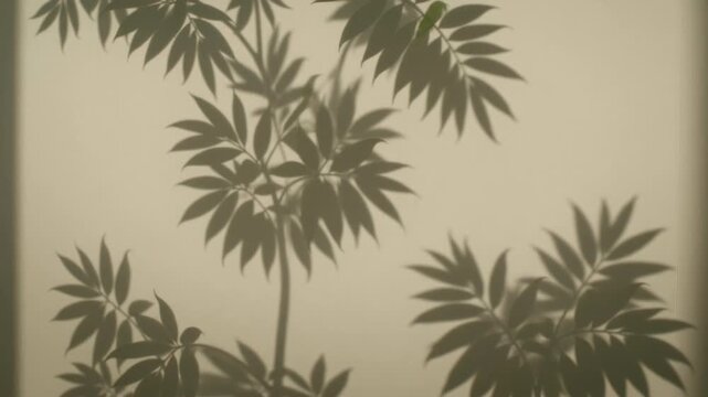 The video features a shadow puppet display of a plant with broad, multi lobed leaves