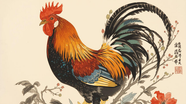 rooster on the wall