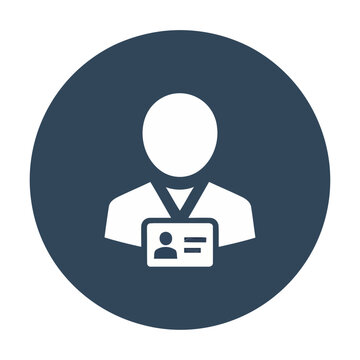 Person wearing identification badge