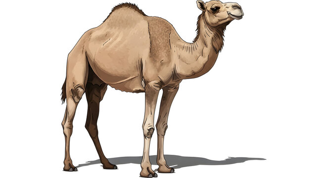 A highly detailed camel vector illustration