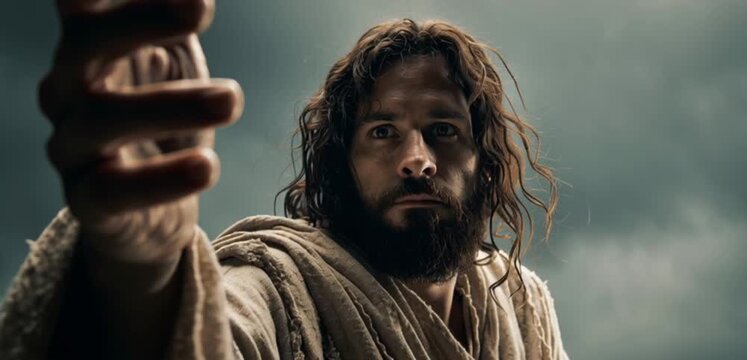 Jesus Reaching Out Hand Animated Clip for Prayer, Church Outreach, Bible Study, and Christian Faith Support